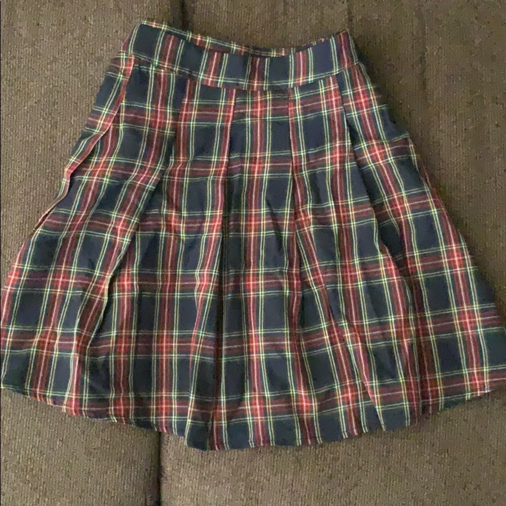 Plaid mini skirt
